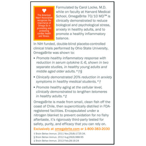 OmegaBrite 7010 MD Omega-3 Bottle Photo 3 - Side Panel